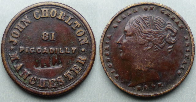 Manchester, John Chorlton toy dealer countermarked J C